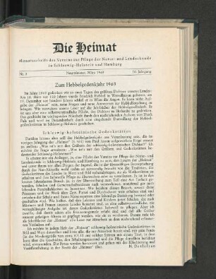 Nr. 3 Neumünster, März 1963 70. Jahrgang
