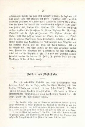 Brücken und Wasserfluten.