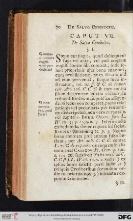 Caput VII.: De Salvo Conductu
