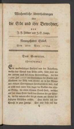 Neunzehntes Stück
