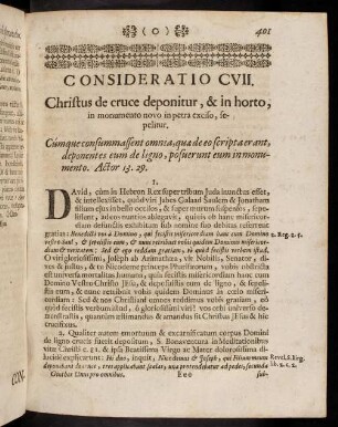 401-411, Consideratio CVII - CIX