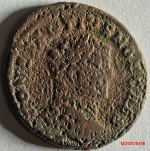Römische Münze, Nominal Follis, Prägeherr Maximianus Herculius (?), für Constantius I., Prägeort Trier, Original