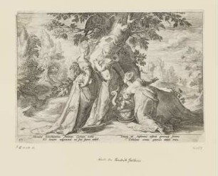 Töchter des Kekrops öffnen den Korb, Blatt 12 der Folge "Ovids Metamorphosen Buch II"