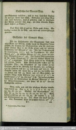 Geschichte des Monats May