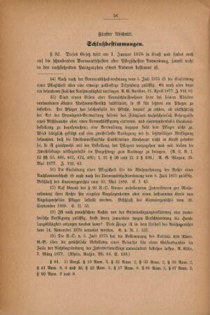 Fünfter Abschnitt. Schlußbestimmungen.