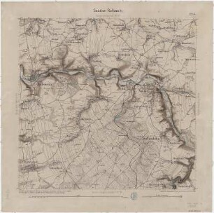 Section Roßwein aus: Topographische Karte (Äquidistantenkarte) Sachsen