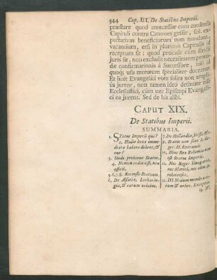 Caput XIX. De Statibus Imperii.