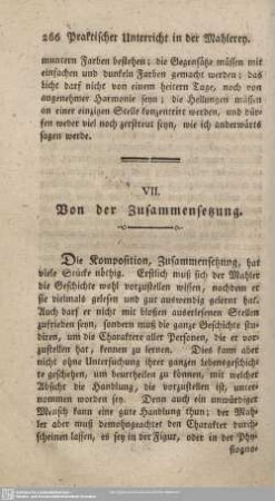 VII. Von der Zusammensetzung.
