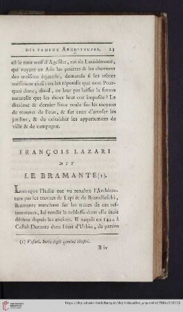 François Lazari dit Le Bramante