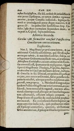 Assertio secunda. [...] circa Conciliorum convocationem.