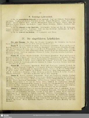 IV. Die eingeführten Lehrbücher