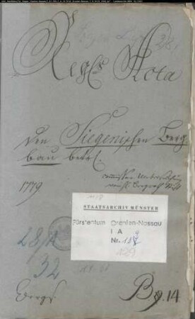 Untersuchung und Begutachtung des Zustands des Siegenschen Bergbaus durch den Bergrat Stift und Vorschläge der Berg- und Hüttenkommission zu Dillenburg zur Verbesserung des Bergbaus
