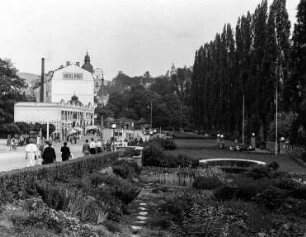 Blick zum Hotel Post : Karlsbad (Karlovy Vary/Tschechische Republik). Blick in die Egerstraße zum Hotel Post