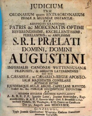 Iudicium tam ordinarium quam extraordinarium primae et secundae instantiae