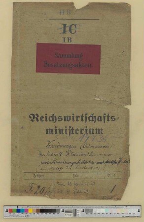 Verordnungen (Ordonnanzen) der Interalliierten Rheinlandkommission und deutsche Proteste aus Anlass der Ruhrbesetzung: Bd. 1