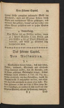 Das siebente Capitel. Von Walkmühlen