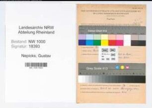 Entnazifizierung Gustav Nepicks, geb. 16.04.1914 (Verw.Sekretaer)