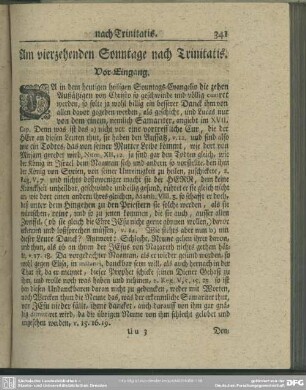 Am vierzehenden Sonntage nach Trinitatis