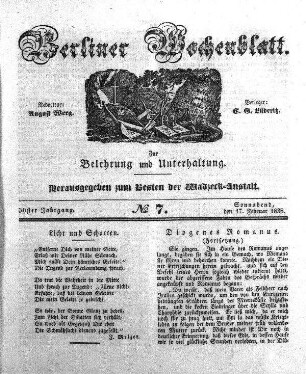 No. 7, Sonnabend, den 17. Februar 1838.