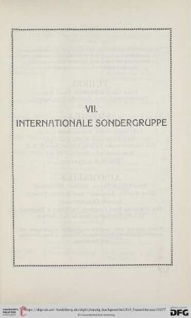 VII. Internationale Sondergruppe
