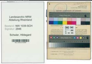 Entnazifizierung Hildegard Schwier , geb. 16.11.1913 (Verwaltungsangestellte)