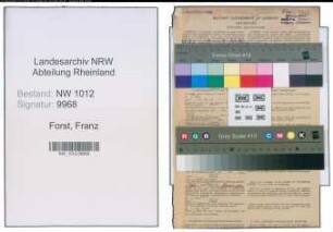 Entnazifizierung Franz Forst , geb. 03.04.1899 (Installateurmeister)