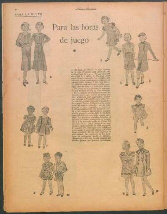 Para las horas de juego [Dibujos] : Para la mujer