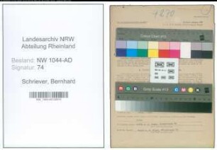 Entnazifizierung Bernhard Schriever , geb. 30.06.1889 (Vollzugsbeamter)