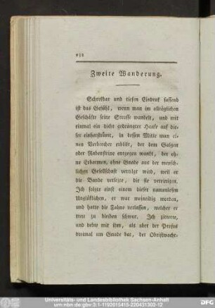 Zweite Wanderung.
