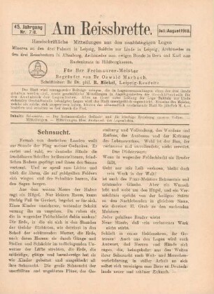 Nr. 7/8. Juli/August 1918.