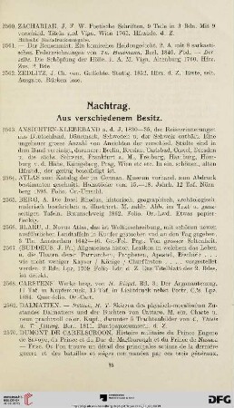 Nachtrag. Aus verschiedenem Besitz (Nr. 2563-2615)