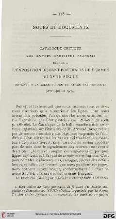 Notes et documents