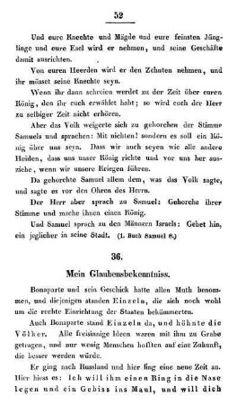 36. Das Glaubensbekenntniss.