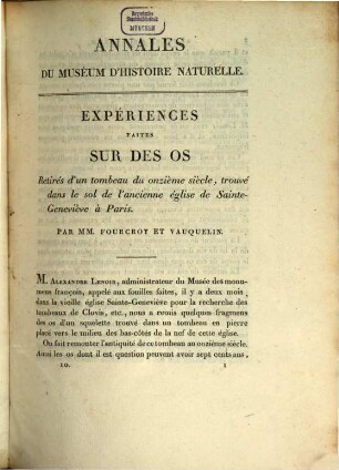 Annales du Muséum d'Histoire Naturelle. 10, 10. 1807