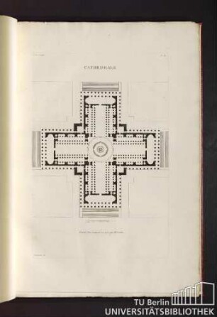 I. Vol. 2eme. Cahier. Pl. 8. Cathedrale. Grand prix remporté et 1781 par Mr Combe.