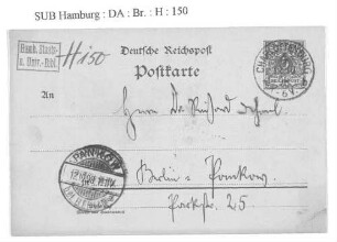 Postkarte an Richard Dehmel
