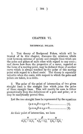 Chapter VI. Reciprocal Polars.