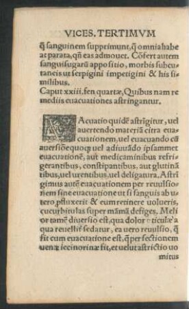 Caput xxiii. fen quartae, Quibus nam remediis evacuationes astringantur.