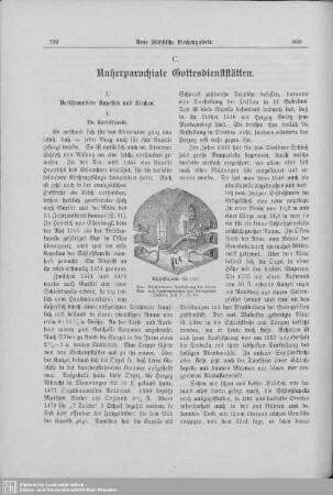 I. Verschwundene Kapellen und Kirchen