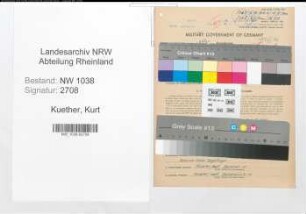Entnazifizierung Kurt Kuether , geb. 11.04.1893 (Techniker)