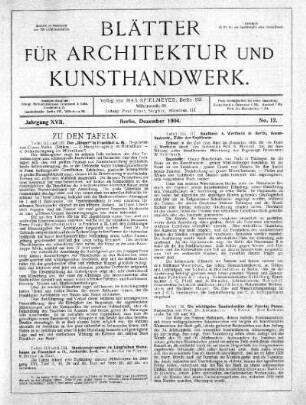 No. 12, Dezember 1904
