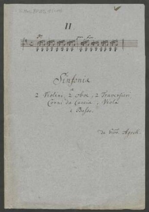 Sinfonien; orch; G-Dur; SheA G:111111