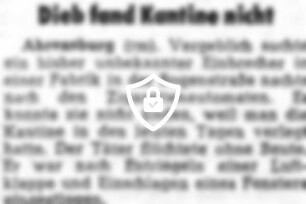 Dieb fand Kantine nicht