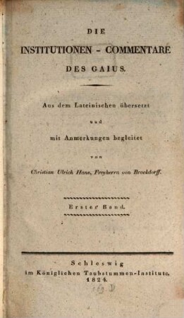 Die Institutionen-Commentare, 1