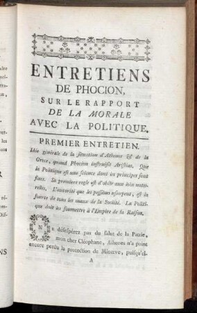 Premier Entretien.