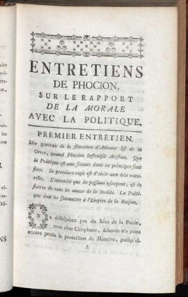 Premier Entretien.