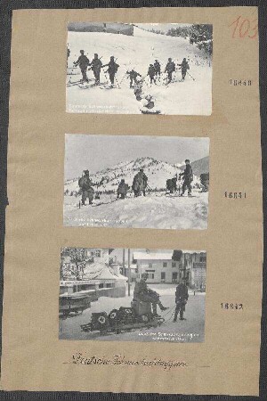 Deutsche Schneeschuhtruppen auf Erkundung