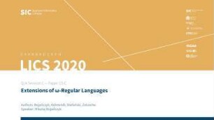 Extensions of ω-Regular Languages: Q/A Session C - Paper C5.C