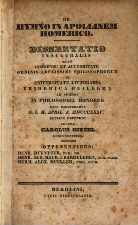 De hymno in Apollinem Homerico