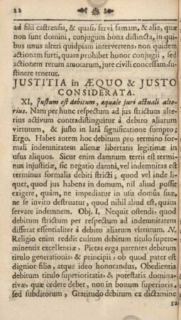 Justitia in æquo & justo considerata.